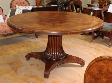French Round Oak Dining Table Farmhouse Furniture Refectory Tables