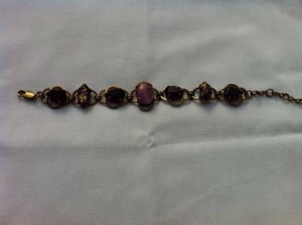 French Camee Brand Purple Stone Bracelet 