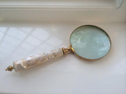 Large Magnifying Glass with Pearl Handle
