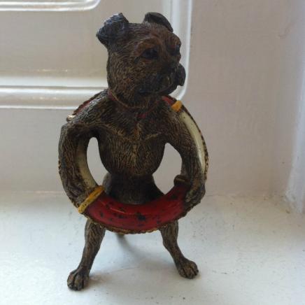 Vienna Cold Painted Bronze Pug Dog in Life Jacket