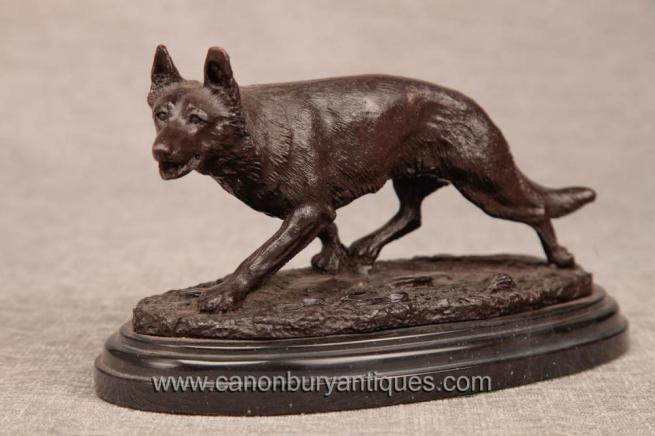 French Bronze Casting Fox Statue Cunning Sly Foxes