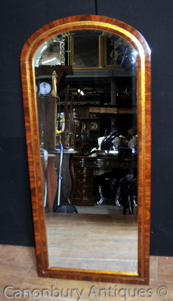 English Regency Gilt Pier Mirror Tall Mahogany Dressing Mirrors