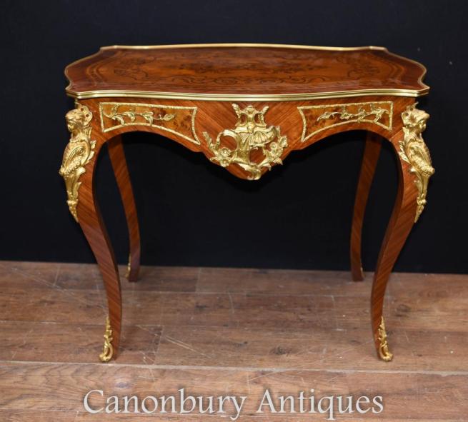 French Empire Ladies Desk Writing Table Inlay
